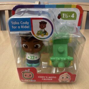 Cocomelon Cody's Moto Cruiser Toy Figure And Vehicle Set Size 1 1/2 New